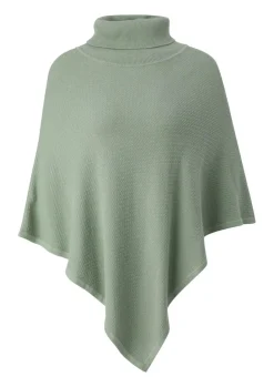 S.Oliver Poncho aus Viskose-Baumwoll-Mix orange, grün S23 2135651