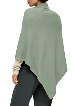 S.Oliver Poncho aus Viskose-Baumwoll-Mix orange, grün S23 2135651