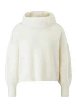 s.Oliver Pullover Rippstruktur Rollkragen weiß,orange, grün, schwarz S22 2120703