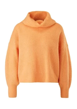s.Oliver Pullover Rippstruktur Rollkragen weiß,orange, grün, schwarz S22 2120703