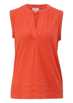 s.Oliver Relaxed Fit T - Shirt mit Lochstickerei S14 2144785