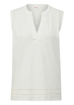 s.Oliver Relaxed Fit T - Shirt mit Lochstickerei S14 2144785