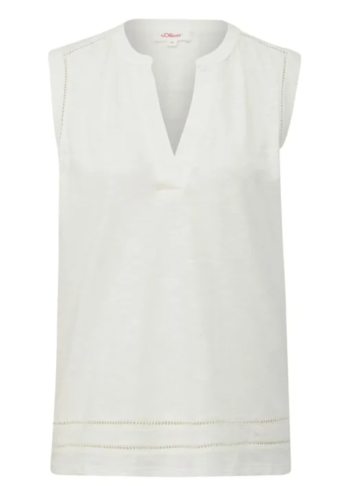s.Oliver Relaxed Fit T - Shirt mit Lochstickerei S14 2144785