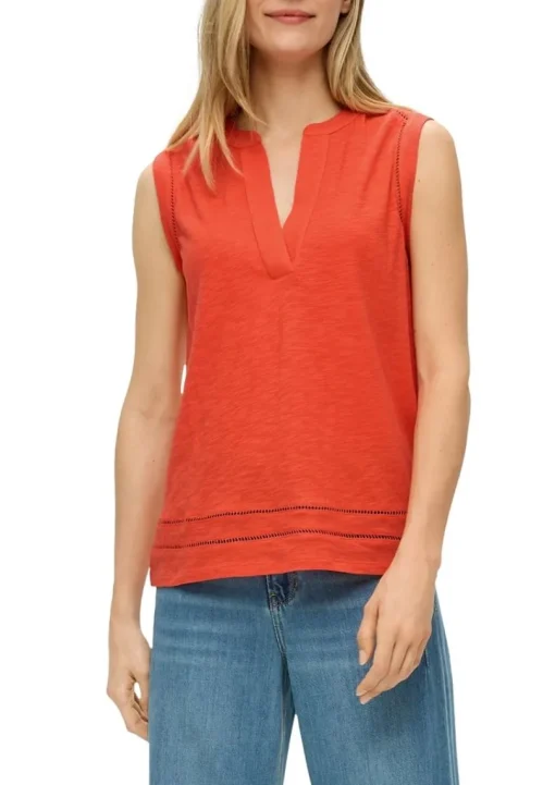 s.Oliver Relaxed Fit T - Shirt mit Lochstickerei S14 2144785