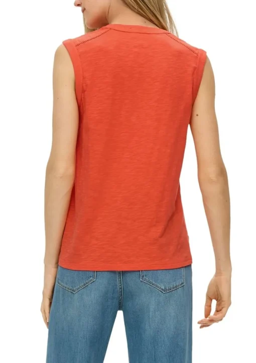 s.Oliver Relaxed Fit T - Shirt mit Lochstickerei S14 2144785