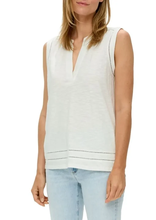 s.Oliver Relaxed Fit T - Shirt mit Lochstickerei S14 2144785