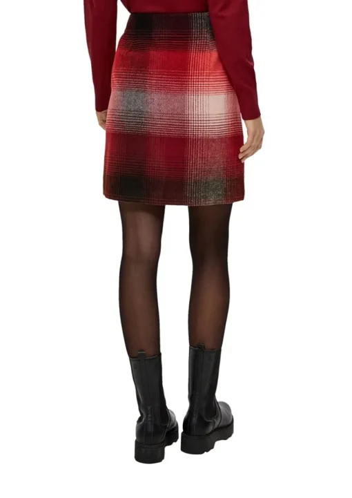 S.Oliver Rock aus Wollmix rot-schwarz S14 2138795