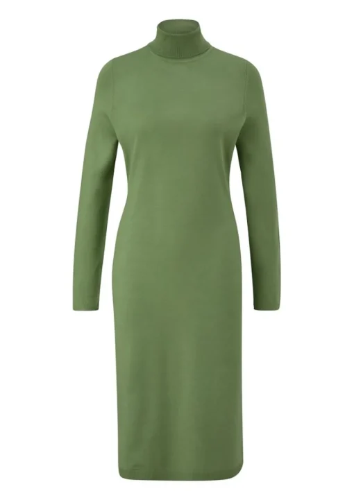 S.Oliver Strickkleid grün & schwarz S23 2138237