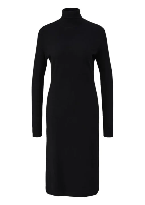S.Oliver Strickkleid grün & schwarz S23 2138237