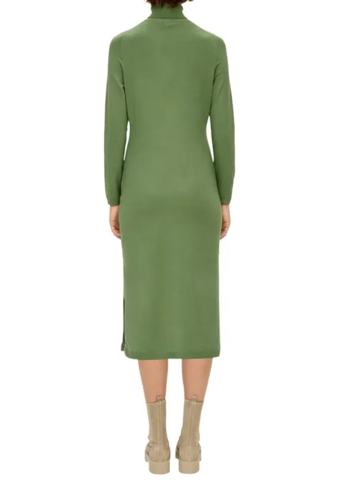 S.Oliver Strickkleid grün & schwarz S23 2138237