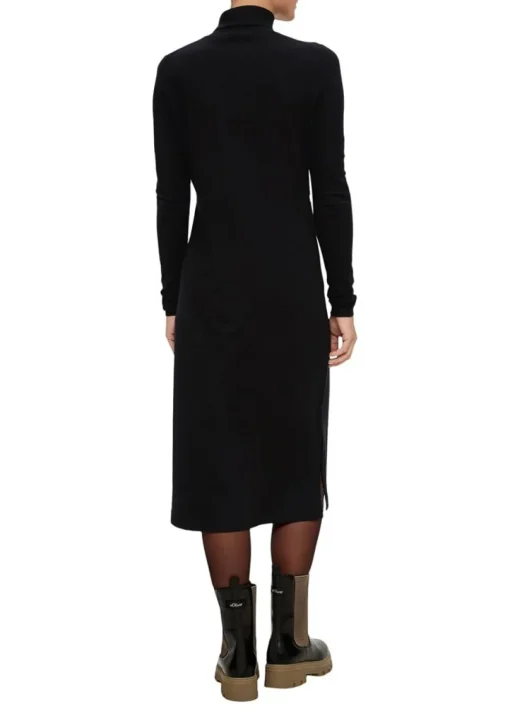 S.Oliver Strickkleid grün & schwarz S23 2138237