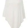 s.Oliver Strickponcho aus Viskosemix weiß, blau, orange S13  2128002