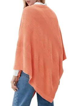 s.Oliver Strickponcho aus Viskosemix weiß, blau, orange S13  2128002