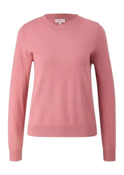 S.Oliver Strickpullover aus Viskosestretch orange, schwarz S14 2135257
