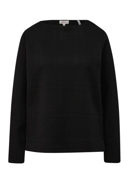 S.Oliver Sweatshirt mit Musterstruktur rot & schwarz S23 2139339