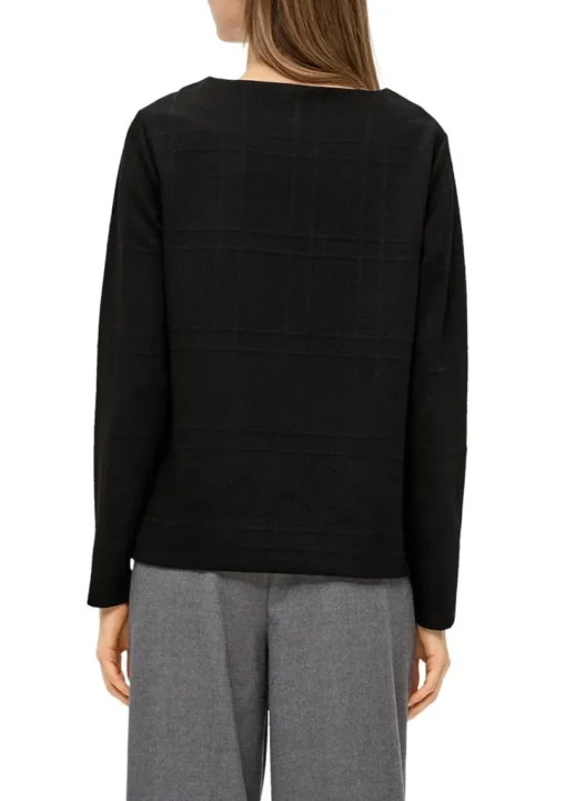 S.Oliver Sweatshirt mit Musterstruktur rot & schwarz S23 2139339