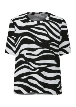 s.Oliver T - Shirt strukturiert mit offenem Saum S14 2146462