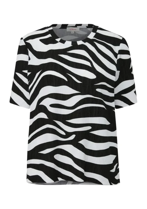 s.Oliver T - Shirt strukturiert mit offenem Saum S14 2146462