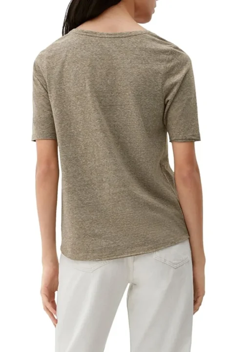 s.Oliver T-Shirt mit Rollsaum weiß, grün, schwarz, orange S13  2130253