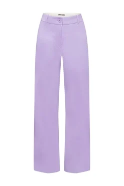 SPORTY PUNTO Mix & Match Hose mit geradem Bein, high rise, lila, schwarz  991EO1B304