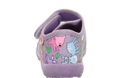 super fit SPOTTY - Lila/Mehrfarbig Hausschuh mit Klettverschluss S23  1-009246-8510