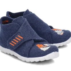superfit HAPPY blau Filz Hausschuh 3-00291-80