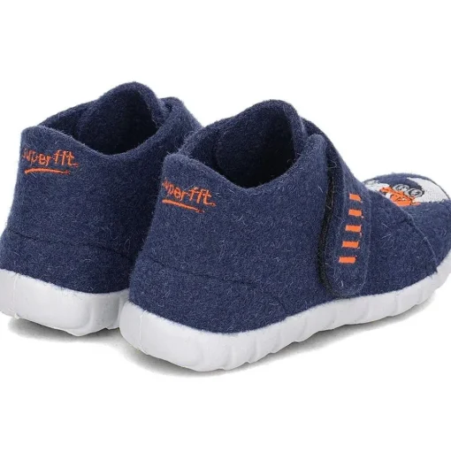 superfit HAPPY blau Filz Hausschuh 3-00291-80