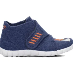 superfit HAPPY blau Filz Hausschuh 3-00291-80