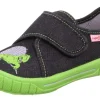 superfit Hausschuh BILL Schwarz Grün Dino 1-800278-0030
