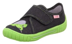 superfit Hausschuh BILL Schwarz Grün Dino 1-800278-0030