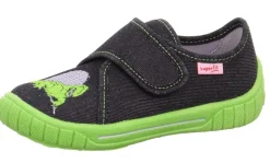 superfit Hausschuh BILL Schwarz Grün Dino 1-800278-0030