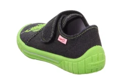superfit Hausschuh BILL Schwarz Grün Dino 1-800278-0030