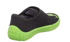 superfit Hausschuh BILL Schwarz Grün Dino 1-800278-0030