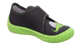 superfit Hausschuh BILL Schwarz Grün Dino 1-800278-0030