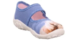 Superfit Hausschuh BONNY Blau mehrfarbig Horses 1-000281-8400
