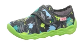 superfit Hausschuh mit Klettverschluss BUBBLE - graum/mehrfarbig S23  1-006273-2010