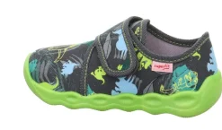 superfit Hausschuh mit Klettverschluss BUBBLE - graum/mehrfarbig S23  1-006273-2010