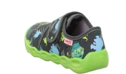 superfit Hausschuh mit Klettverschluss BUBBLE - graum/mehrfarbig S23  1-006273-2010
