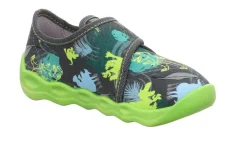 superfit Hausschuh mit Klettverschluss BUBBLE - graum/mehrfarbig S23  1-006273-2010