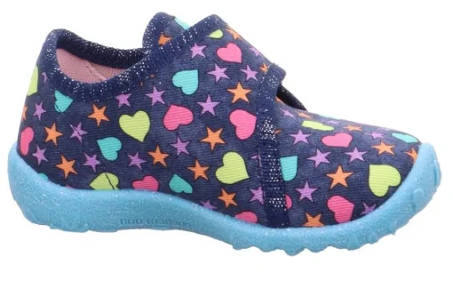 superfit Hausschuh Spotty blau bunt 1-009246-8090