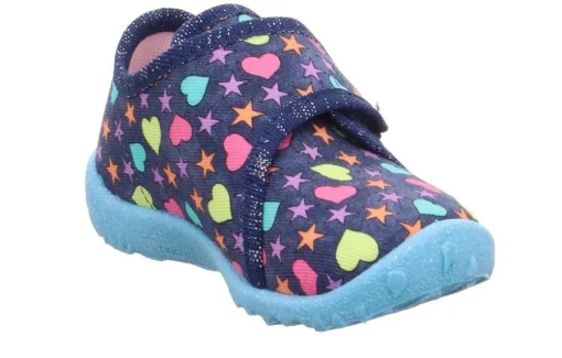 superfit Hausschuh Spotty blau bunt 1-009246-8090