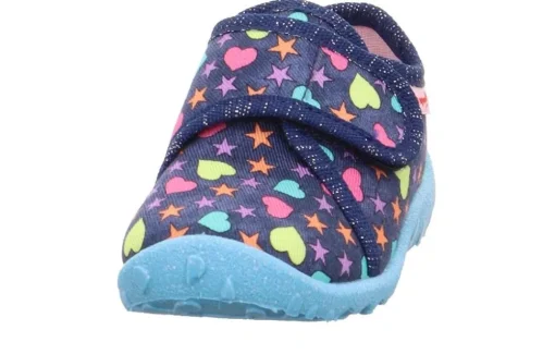 superfit Hausschuh Spotty blau bunt 1-009246-8090