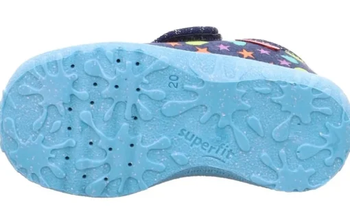 superfit Hausschuh Spotty blau bunt 1-009246-8090