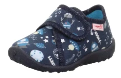 superfit Kinder Hausschuh SPOTTY Klettverschluss DUNKELBLAU 1-009246-8120