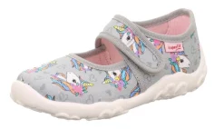 superfit Kinder Hausschuh BONNY Klettverschluss GRAU 1-800283-2050