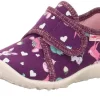 superfit Kinder Hausschuh SPOTTY Klettverschluss ROT/MEHRFARBIG 1-009246-5000
