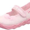 superfit Kinder Hausschuh BUBBLE Klettverschluss ROSA/WEIß 1-006271-5540