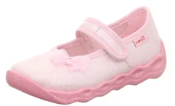 superfit Kinder Hausschuh BUBBLE Klettverschluss ROSA/WEIß 1-006271-5540