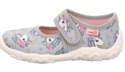 superfit Kinder Hausschuh BONNY Klettverschluss GRAU 1-800283-2050