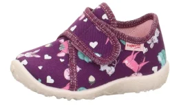 superfit Kinder Hausschuh SPOTTY Klettverschluss ROT/MEHRFARBIG 1-009246-5000
